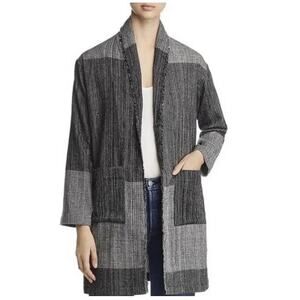 EILEEN FISHER Women's Organic Cotton Hazy Blocks Jacket Size XXS/XS